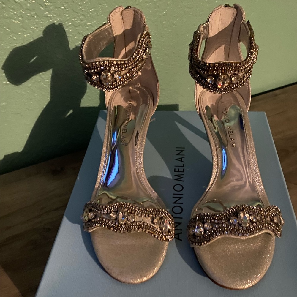 Antonio Melani silver Sadina heel. Size 7